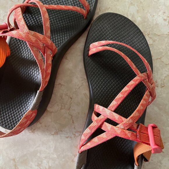 Chaco Sz 9 Wmns ZX/2 Cloud Dual Adjustable Straps Cushioned Sandal Orange/Pink - Picture 6 of 12